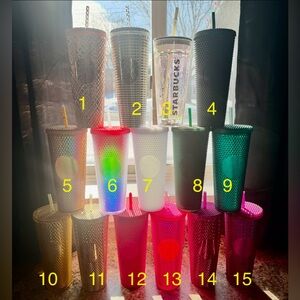 Starbucks tumblers *priced per cup*